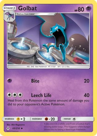 Golbat 65/214 - SM  Unbroken Bonds Reverse Holofoil