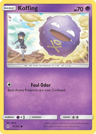 Koffing 73/214 - SM  Unbroken Bonds Reverse Holofoil