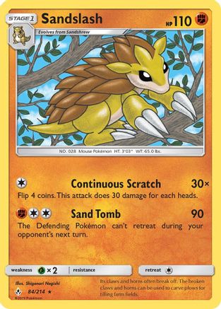 Sandslash 84/214 - SM  Unbroken Bonds