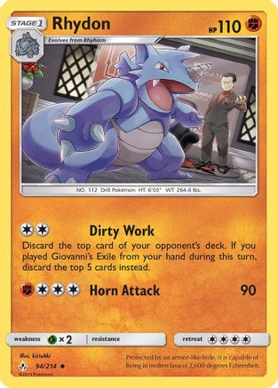 Rhydon 94/214 - SM  Unbroken Bonds
