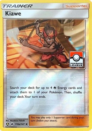 Kiawe - 116a/147 (Pokemon League) 116a/147 - League & Championship Cards Reverse Holofoil