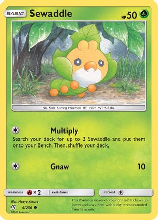 Sewaddle (6) 6/236 - SM  Unified Minds Reverse Holofoil