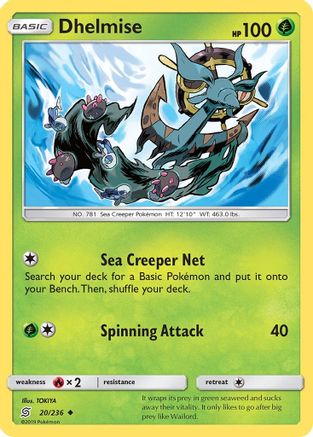 Dhelmise 20/236 - SM  Unified Minds Reverse Holofoil