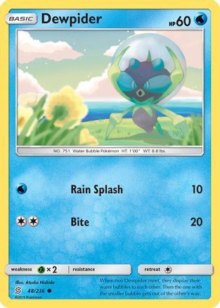 Dewpider 48/236 - SM  Unified Minds Reverse Holofoil