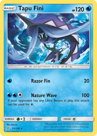 Tapu Fini 53/236 - SM  Unified Minds Reverse Holofoil