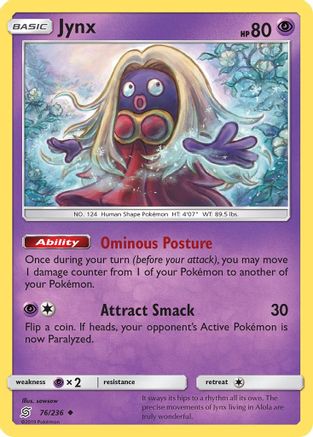 Jynx 76/236 - SM  Unified Minds Reverse Holofoil