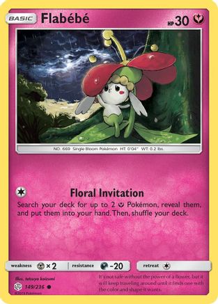 Flabebe - 149/236 149/236 - SM  Cosmic Eclipse Reverse Holofoil