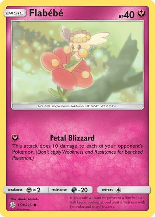 Flabebe - 150/236 150/236 - SM  Cosmic Eclipse Reverse Holofoil