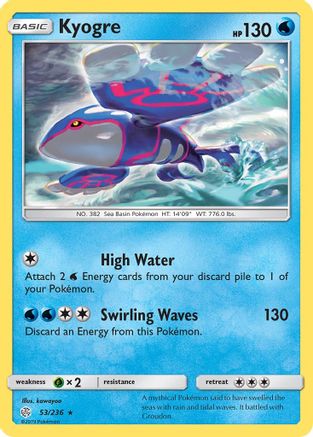 Kyogre 53/236 - SM  Cosmic Eclipse Reverse Holofoil