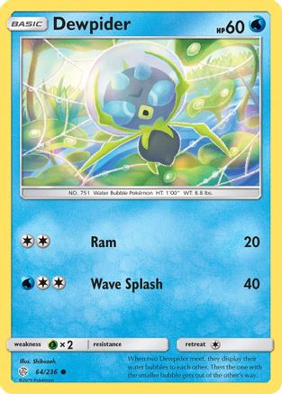 Dewpider 64/236 - SM  Cosmic Eclipse Reverse Holofoil