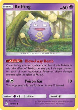 Koffing 76/236 - SM  Cosmic Eclipse Reverse Holofoil