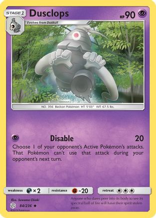 Dusclops 84/236 - SM  Cosmic Eclipse Reverse Holofoil