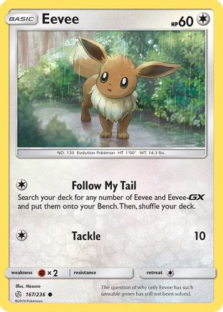 Eevee - 167/236 167/236 - SM  Cosmic Eclipse Reverse Holofoil