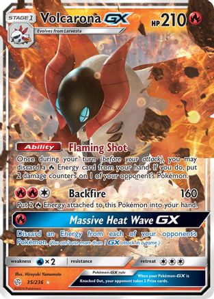 Volcarona GX 35/236 - SM  Cosmic Eclipse Holofoil