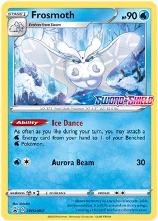 Frosmoth - SWSH007 (Prerelease) SWSH007/307 - SWSH Sword & Shield Promo Cards Holofoil