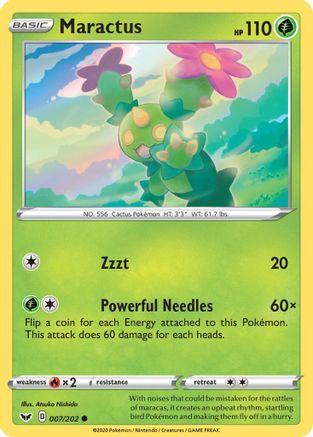 Maractus 7/202 - SWSH01 Sword & Shield Base Set Reverse Holofoil