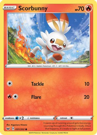 Scorbunny (031) 31/202 - SWSH01 Sword & Shield Base Set