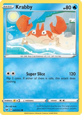 Krabby (043) 43/202 - SWSH01 Sword & Shield Base Set