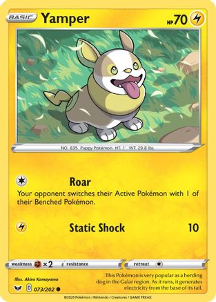 Yamper (073) 73/202 - SWSH01 Sword & Shield Base Set Reverse Holofoil