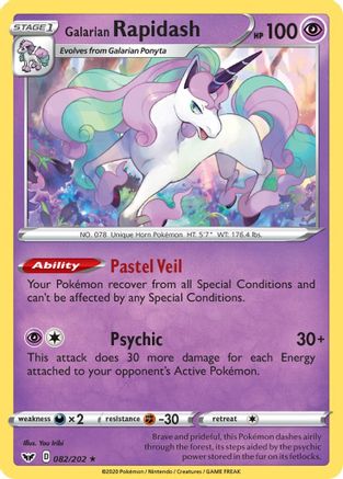 Galarian Rapidash 82/202 - SWSH01 Sword & Shield Base Set