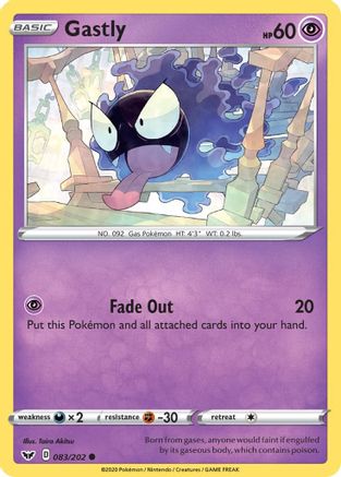 Gastly 83/202 - SWSH01 Sword & Shield Base Set