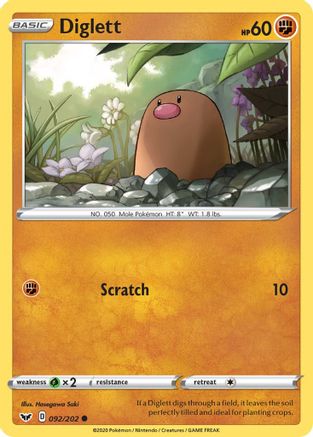Diglett 92/202 - SWSH01 Sword & Shield Base Set