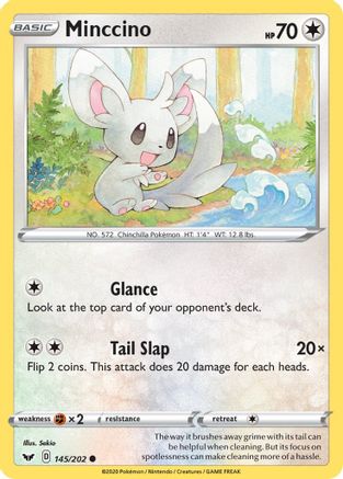 Minccino (145) 145/202 - SWSH01 Sword & Shield Base Set