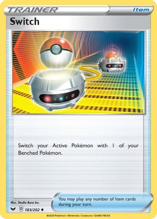 Switch 183/202 - SWSH01 Sword & Shield Base Set Reverse Holofoil