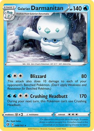Galarian Darmanitan 48/192 - SWSH02 Rebel Clash