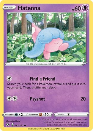 Hatenna 83/192 - SWSH02 Rebel Clash Reverse Holofoil