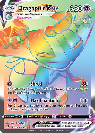 Dragapult VMAX (Secret) 197/192 - SWSH02 Rebel Clash Holofoil