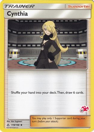 Cynthia - 119/156 (#21 Charizard Stamped) 119 - Battle Academy