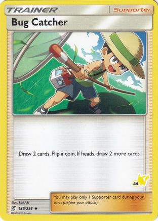Bug Catcher - 189/236 (#44 Pikachu Stamped) 189 - Battle Academy