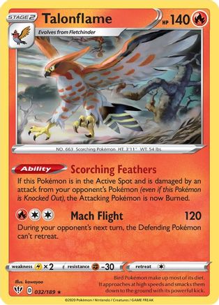 Talonflame 32/189 - SWSH03 Darkness Ablaze