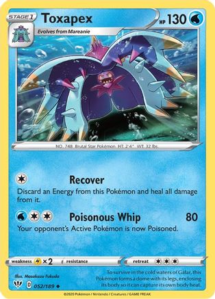 Toxapex 52/189 - SWSH03 Darkness Ablaze