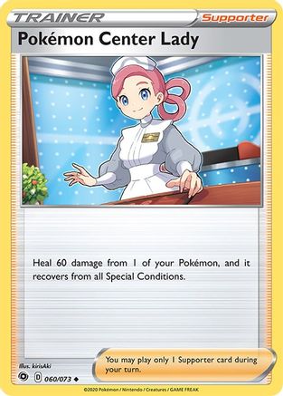 Pokemon Center Lady 60/73 - Champions Path Reverse Holofoil