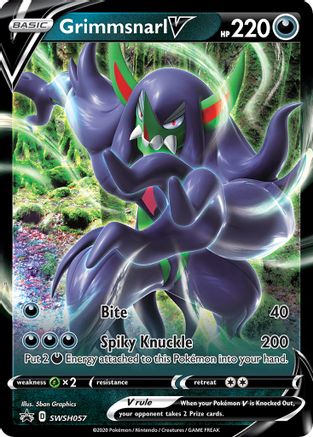 Grimmsnarl V - SWSH057 SWSH057/307 - SWSH Sword & Shield Promo Cards Holofoil