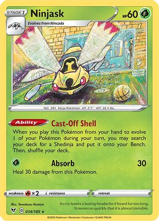 Ninjask 14/185 - SWSH04 Vivid Voltage Reverse Holofoil