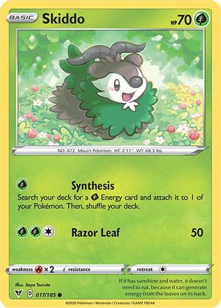 Skiddo 17/185 - SWSH04 Vivid Voltage Reverse Holofoil