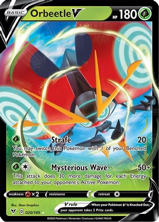 Orbeetle V 20/185 - SWSH04 Vivid Voltage Holofoil