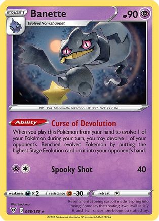 Banette 68/185 - SWSH04 Vivid Voltage Reverse Holofoil