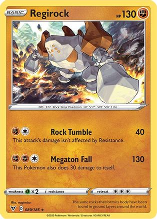 Regirock 89/185 - SWSH04 Vivid Voltage Reverse Holofoil
