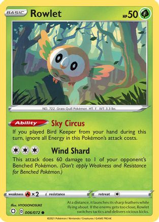 Rowlet 6/72 - Shining Fates