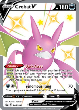 Crobat V - SWSH098 SWSH098/307 - SWSH Sword & Shield Promo Cards Holofoil