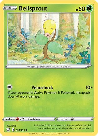 Bellsprout 1/163 - SWSH05 Battle Styles Reverse Holofoil