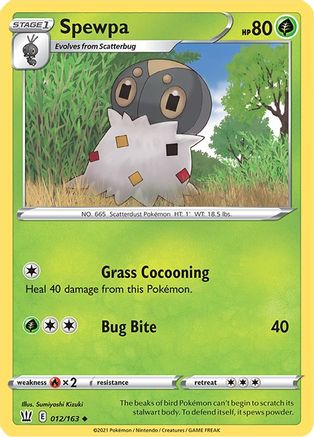 Spewpa 12/163 - SWSH05 Battle Styles Reverse Holofoil
