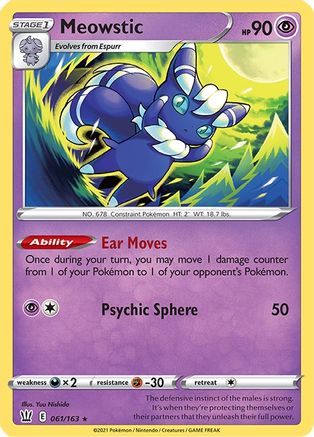 Meowstic 61/163 - SWSH05 Battle Styles Reverse Holofoil