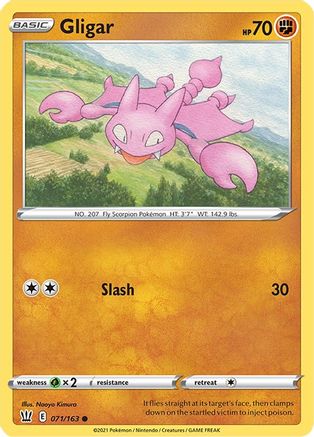 Gligar 71/163 - SWSH05 Battle Styles Reverse Holofoil