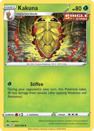 Kakuna 2/198 - SWSH06 Chilling Reign Reverse Holofoil