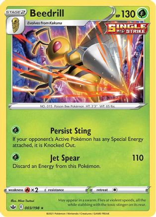 Beedrill 3/198 - SWSH06 Chilling Reign Holofoil